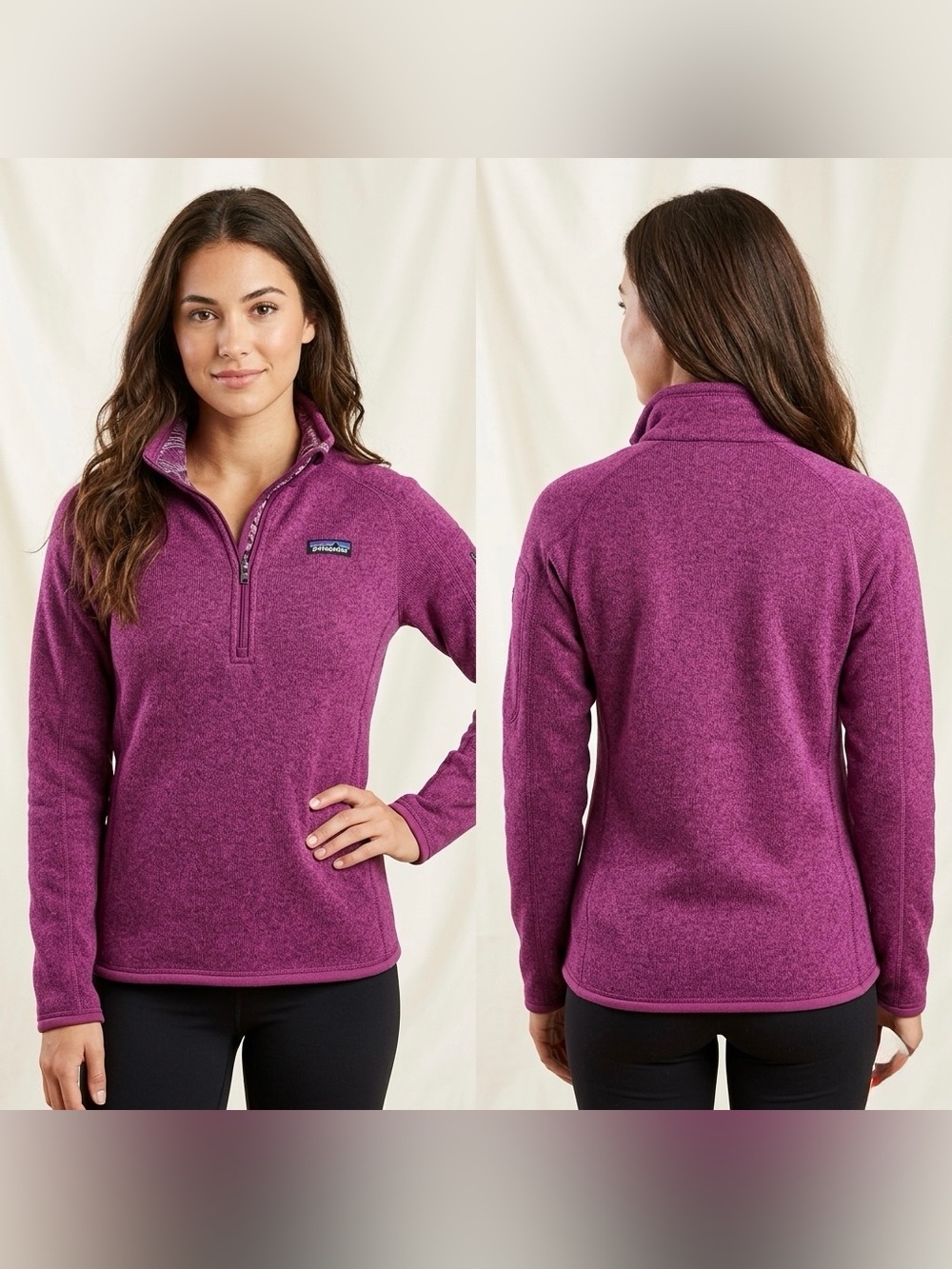 Patagonia Women's Better 1/4-Zip Fleece Pullover Ruby/Balsamic Color Size Small